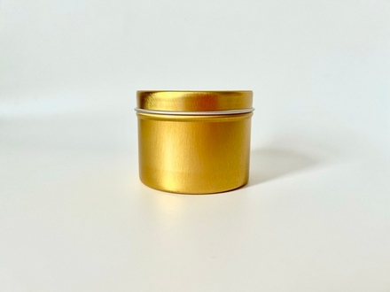 Баночка для свечи алюминиевая  100 мл золото