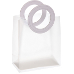 Пакет для цветов и подарков «Изящный» 16*8*18,5 см, Белый