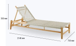 Шезлонг-лежак плетеный Tagliamento Helio