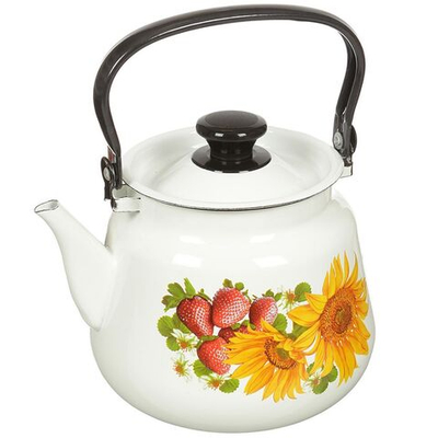 Чайник сталь, эмал, 3.5 л, ручк металл, Керчь, 43504-132/6
