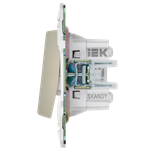 SKANDY Выключатель 2-клавишный перекрестный 10А SK-V06B бежевый IEK