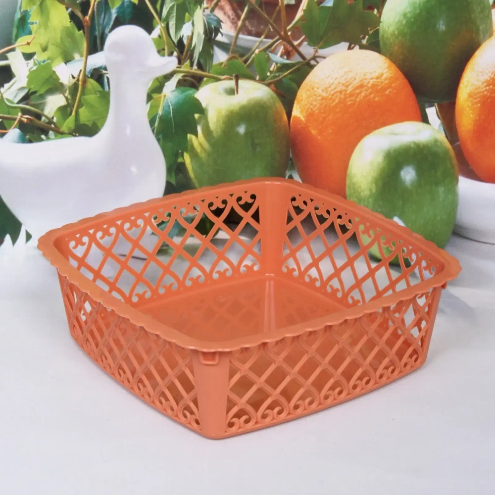 Сухарница пластиковая «Астория» 20*20*6,5см, тициан