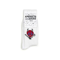 Носки КРЕПОСТЬ x burning dolphin Саня, белый
