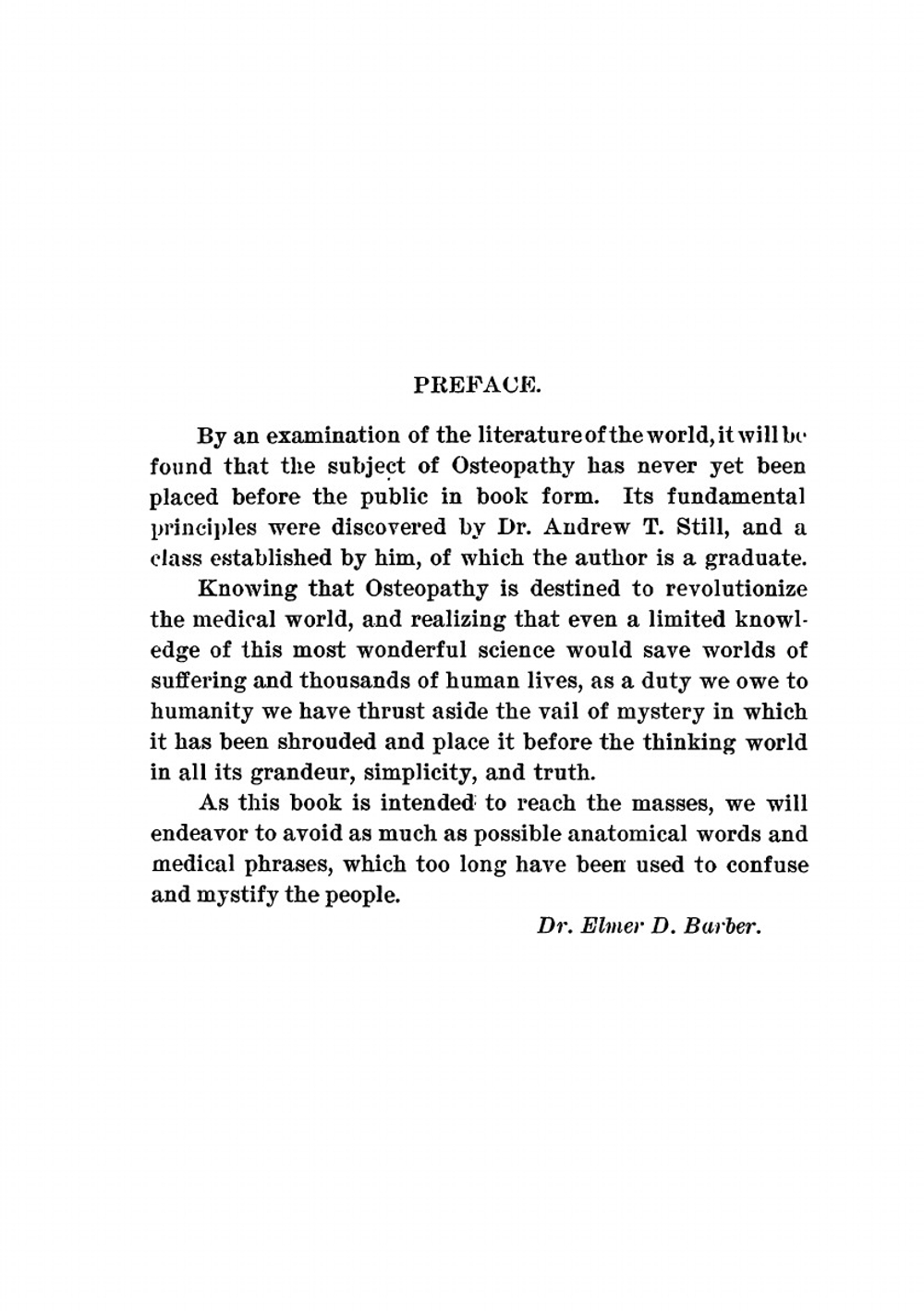 Osteopathy | Elmer de Vergne Barber