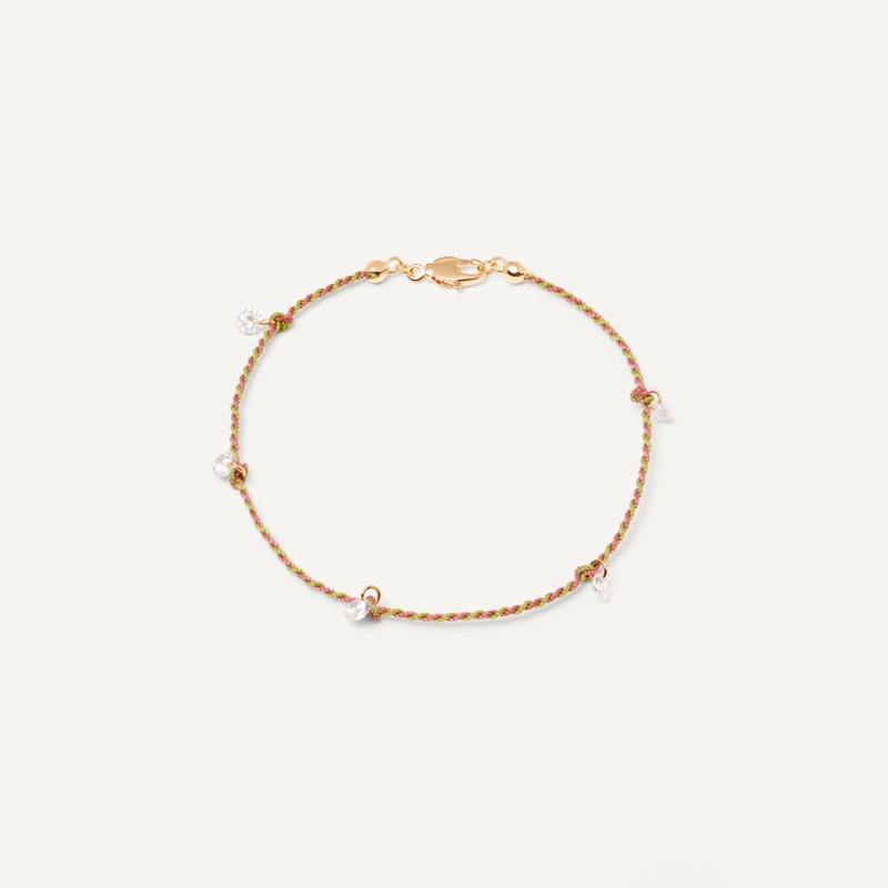 Анклет Плетеный Твой Цвет – Маленький кристалл