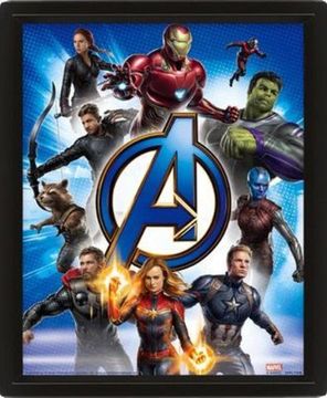 3D картина в рамке Marvel Avengers 2