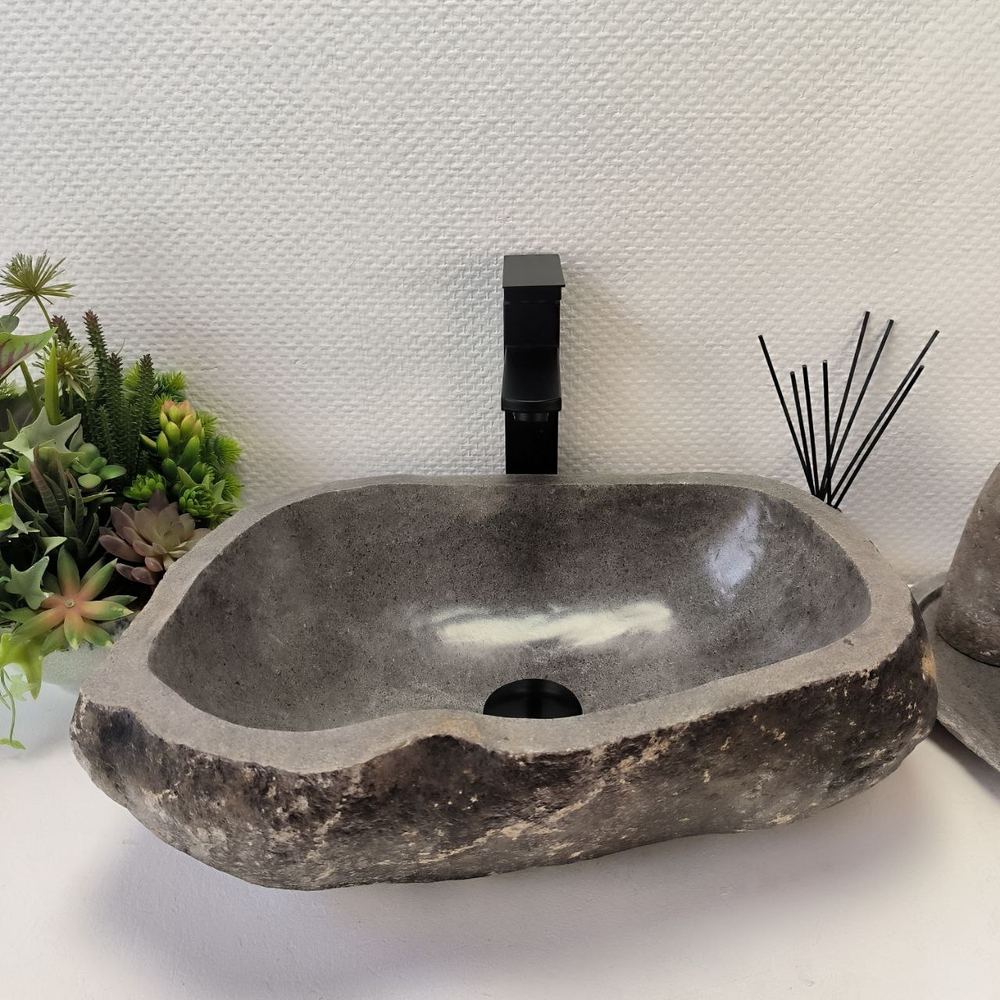 Раковина из речного камня RS63304 (47*34*15) 0122