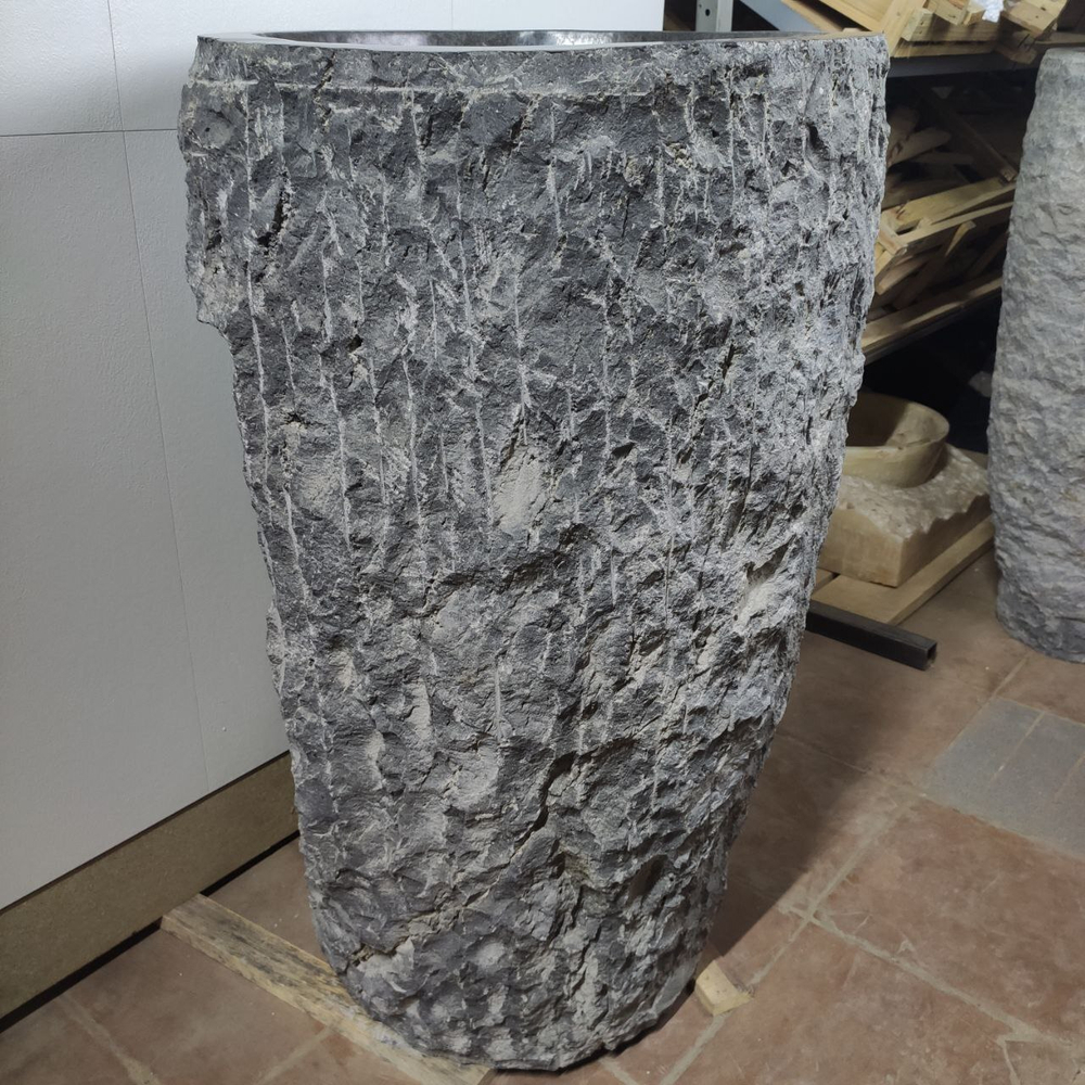 Раковина напольная из мрамора Black  MN-61497 (57*57*90)