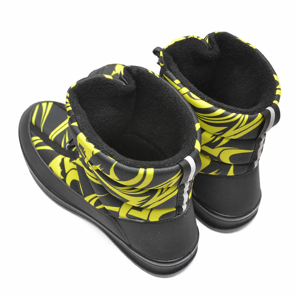 Ботинки женские демисезонные на шнуровке Nordman Click Abstraction black and yellow