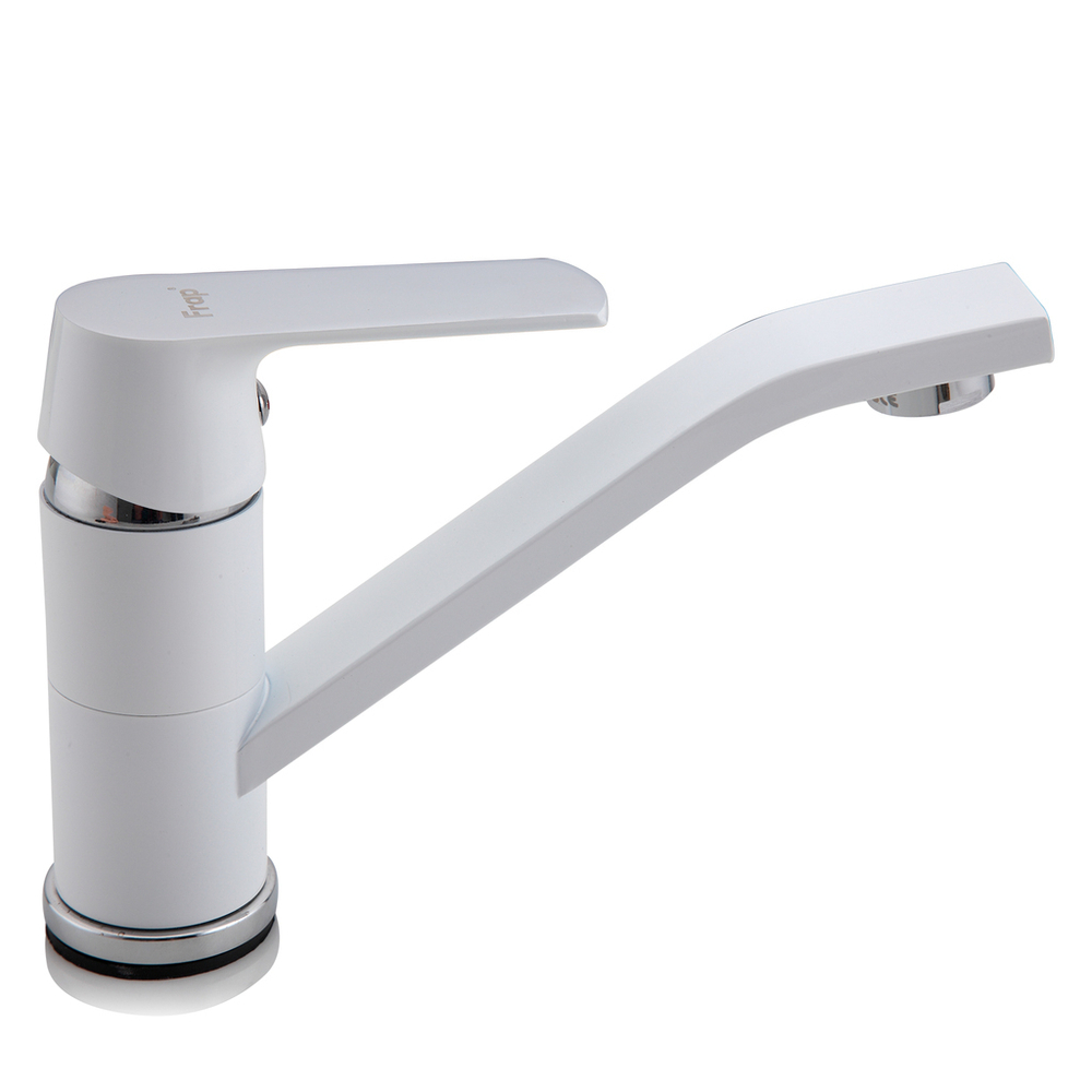 Смеситель для кухни 35к F4531 FRAP б/отв п/гайку Белый+хром