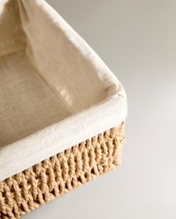 Zara Home Корзина из плетёной бумаги, цвет бежевый, 17 см