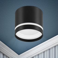 OL9 GX53 BK/WH Подсветка ЭРА Накладной под лампу Gx53, алюминий, цвет черный+белый | Накладные светильники