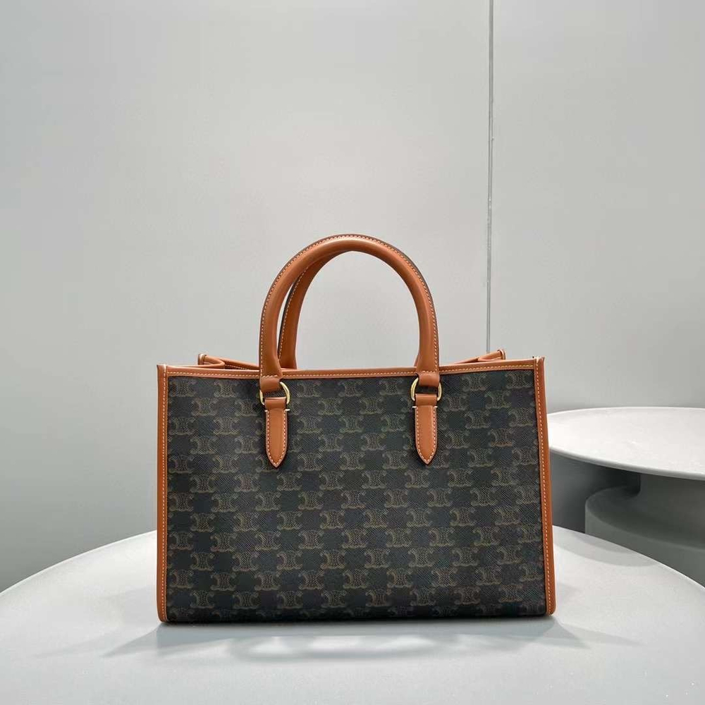 Celine Mini Horizontal Cabas In Triomphe Canvas