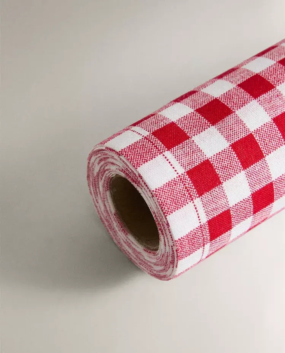 ZARA HOME НАБОР САЛФЕТОК ИЗ ХЛОПКА В КЛЕТКУ ВИШИ (20 ШТ.), КРАСНЫЙ