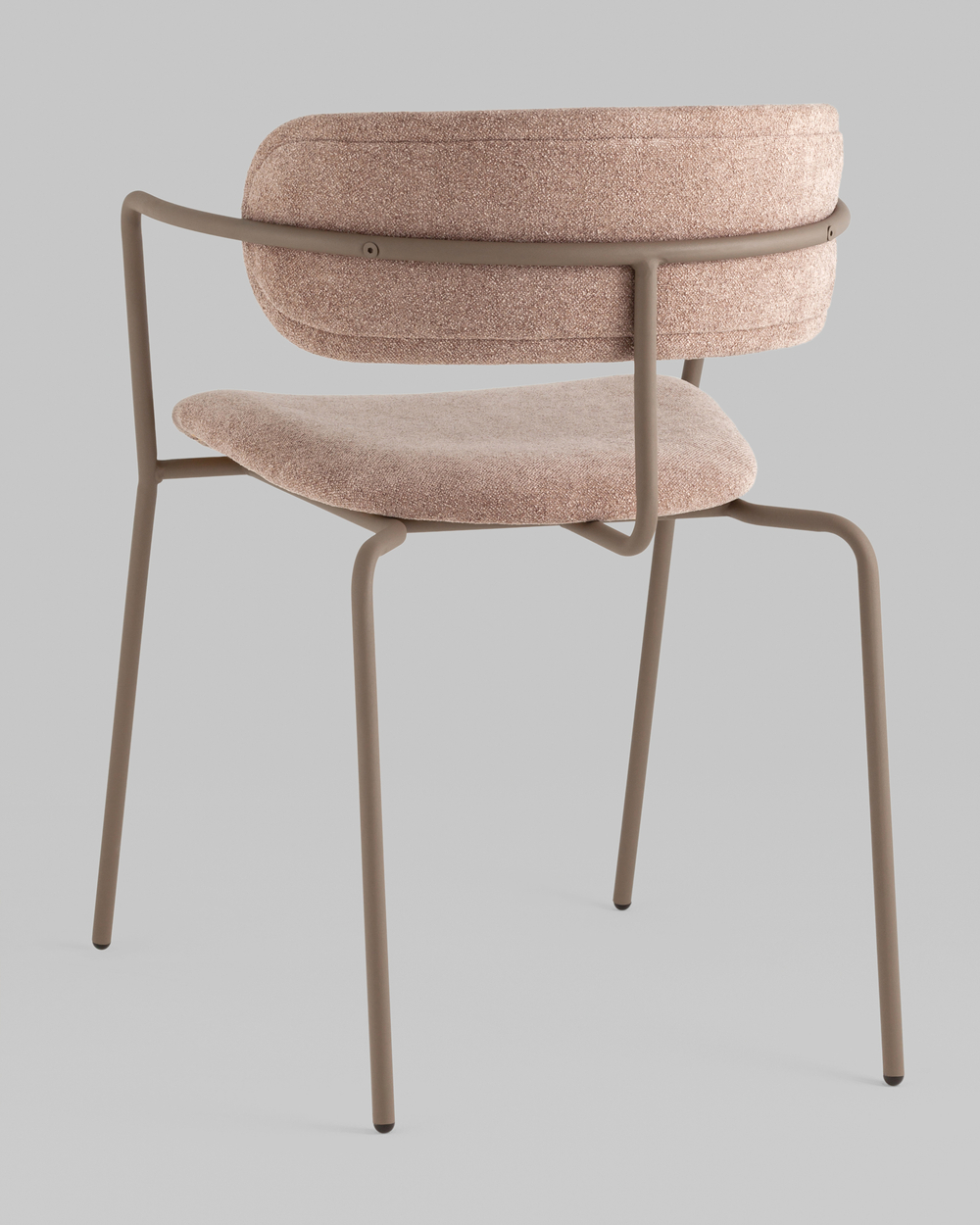 Стул Дженни букле бежевый каркас бежево-серый матовый