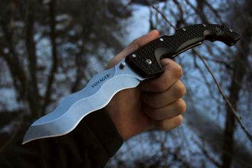Складной нож Cold Steel 29AXW Kris Voyager c клинком из стали AUS-10A, рукоять Grivory (Griv-Ex)