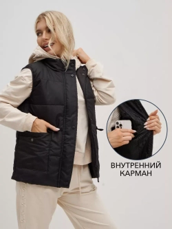 Жилетка утепленная безрукавка больших размеров