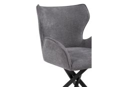 Стул на металлокаркасе Карлайл крутящийся серый / черный