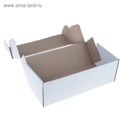 Коробка самосборная бесклеевая, крафт, белая, 16 х 35 х 12 см