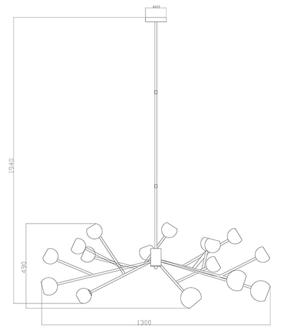 Люстра на штанге Last Night glass