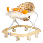 Ходунки детские Farfello арт.6760 (Бежевый, принт круги)