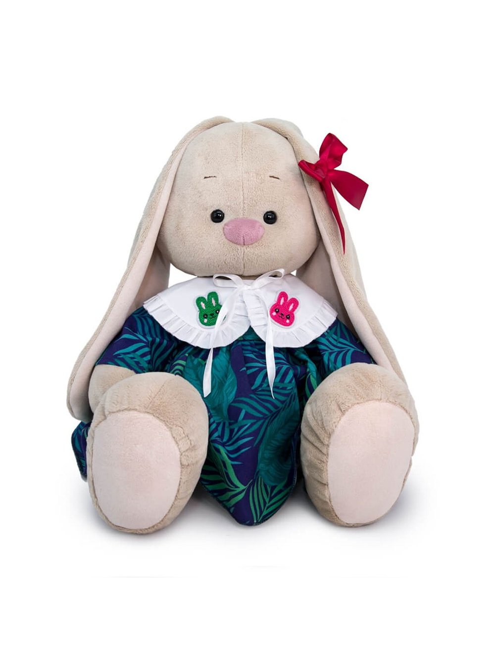 Мягкая игрушка Зайка Ми большой в платье с белым воротником (34 см)