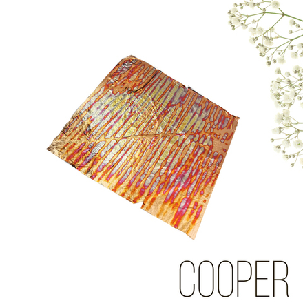 Поталь-фольга с разводами Multicolor Patter №1 "Cooper", 10шт., 14*14см