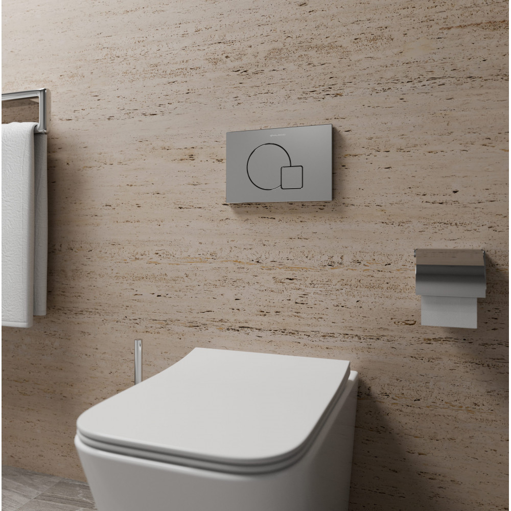 Клавиша смыва для инсталляции Milacio Standart MCU.205 два режима слива, механическое, хром