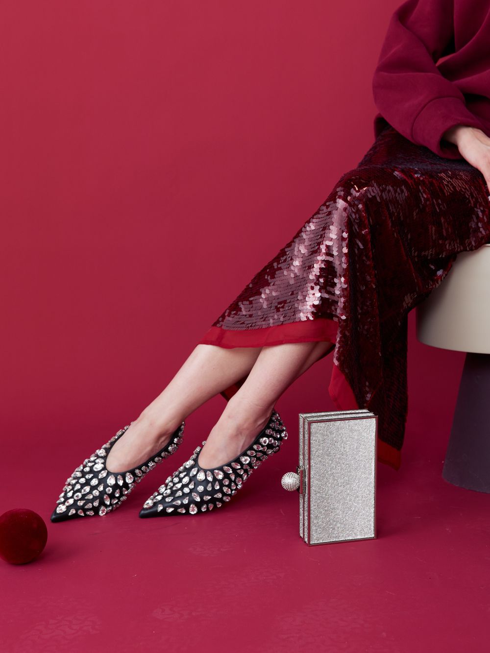 ЮБКА В ПАЙЕТКАХ BORDO