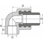 Уголок комб. нар 25х1/2'' EVER® plast БЕЛЫЙ (Россия)