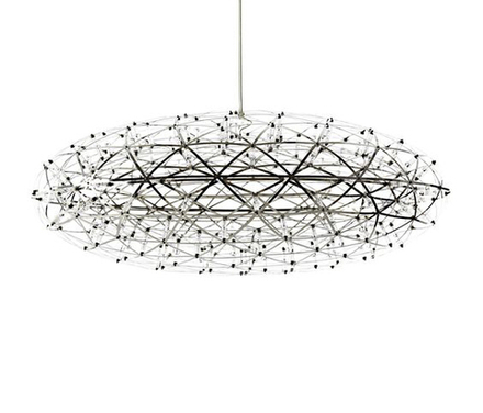 Pendant design lamp Raimond Zafu by Moooi (Silver,  D 75 cm)