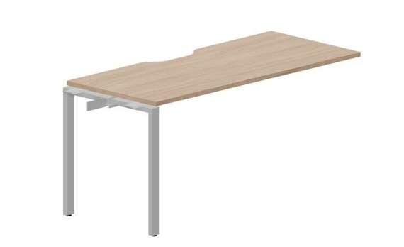 стол Strike 1580х680х750мм (с эргономичным вырезом) - приставной элемент