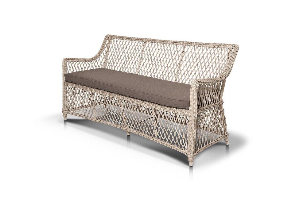 Латте, диван коричневый/соломенный/бежевый/графит, искусственный ротанг