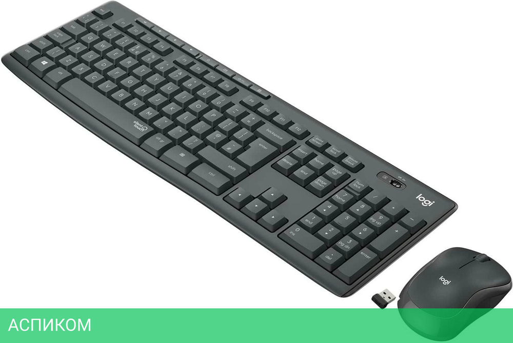 Набор периферии Logitech MK295 Silent черный (920-009807)