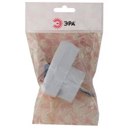 Вилка ЭРА Vx5-W с заземлением с выключателем 16A белая