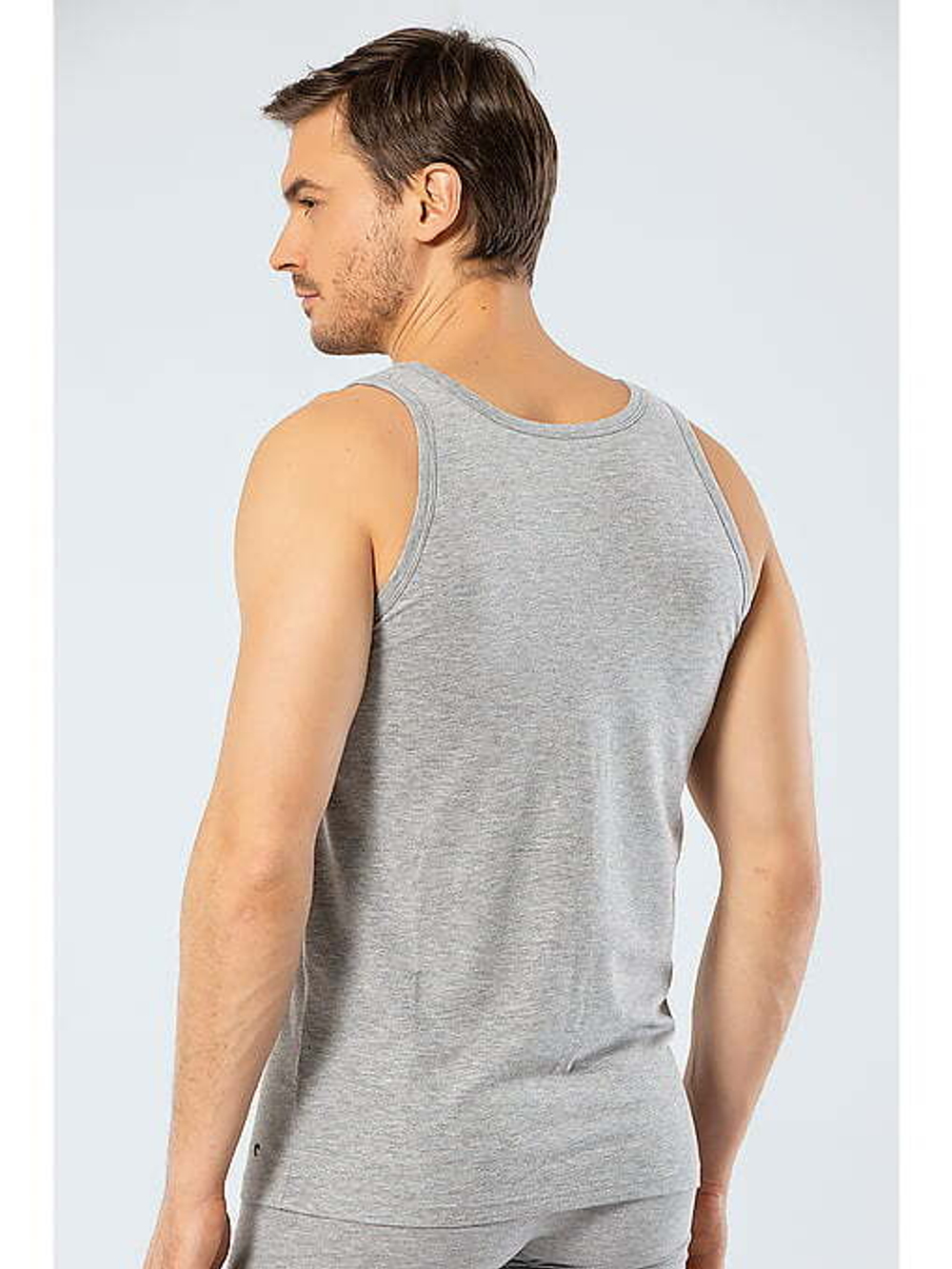 Майка мужская серый меланж