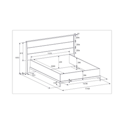 Кровать с ортопедическим основанием Кара 10 140х200