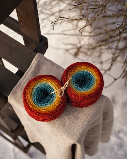 Градиент "Огненный закат" 95 г шерсть