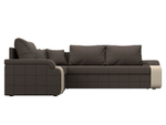 Диван угловой Николь левый угол, Амур 05 коричневый, Рогожка, 126001L