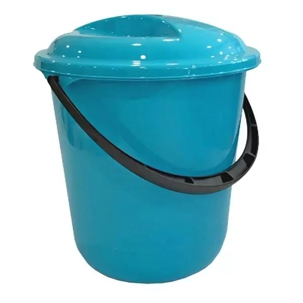 Ведро 12 л Rock'n'Roll с крышкой антрацит