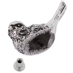 Ручка мебельная Птичка Терра правая Античное серебро