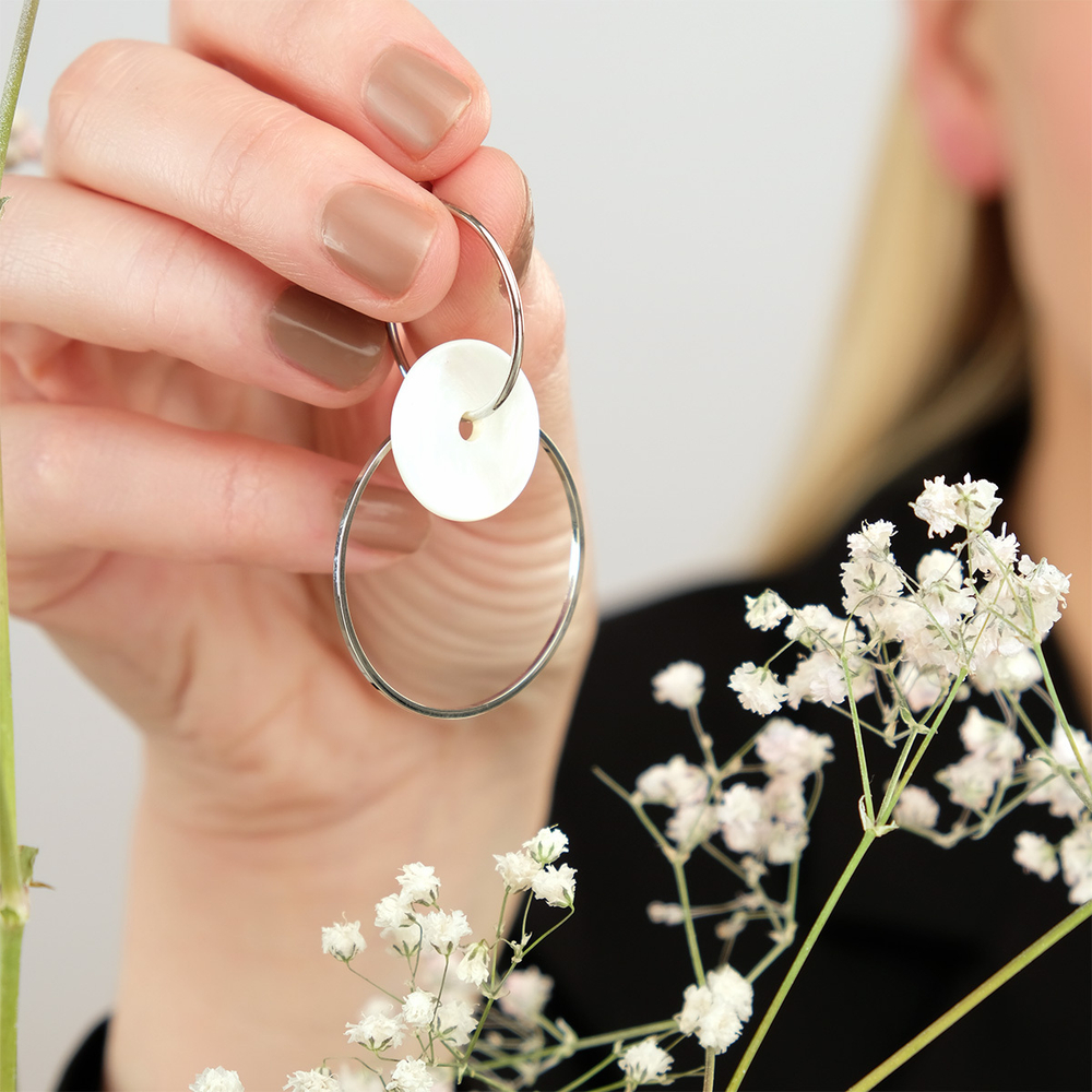 "Встреча" серьги в серебряном покрытии из коллекции "Карамболь" от Jenavi с замком конго