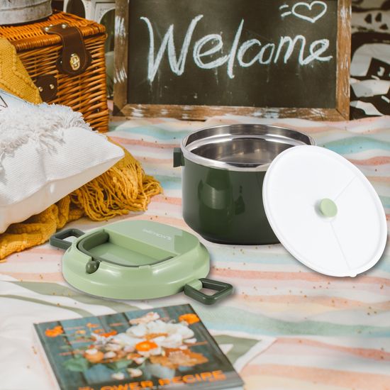 Ланч бокс 1000 мл. Kamille KM 2135 (пластик, нержавеющая сталь)