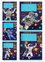 Тетрадь А5 12л. клет. "Крутой космонавт-1" 12-4363 (Проф-пресс)