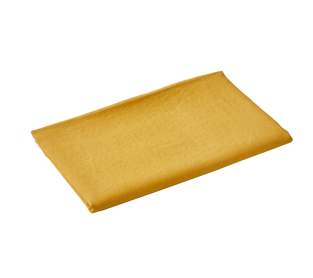 Постельное белье 2 спальное евро Blanc des Vosges Luxor Curry желтое