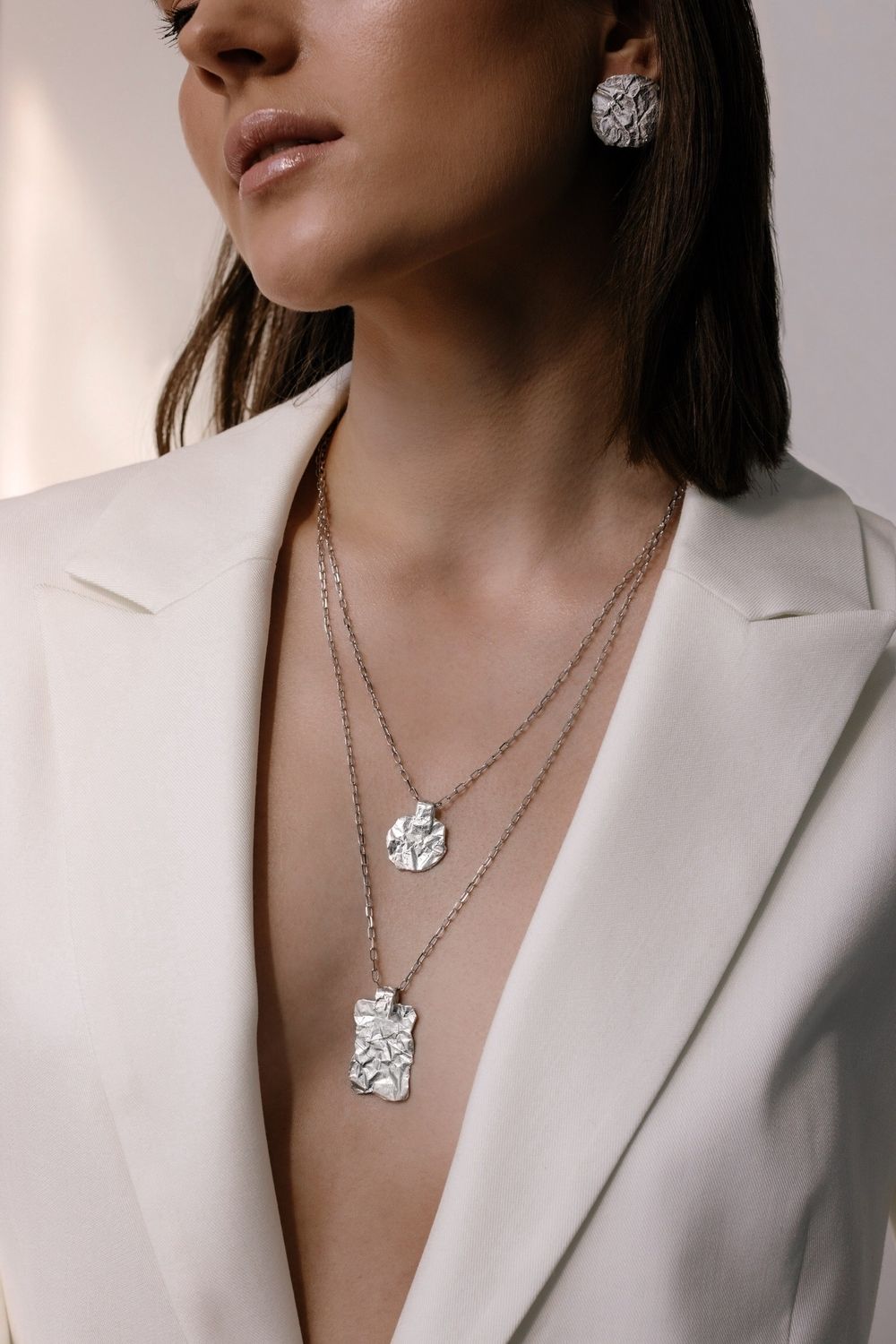 Колье с прямоугольным медальоном Folio, 27*20 мм