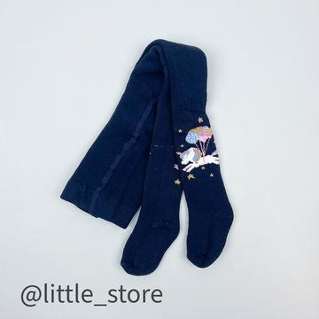 Колготки махровые Единорожка, Темно-синие