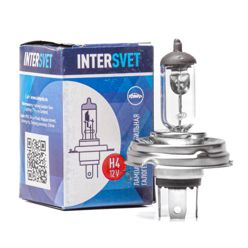 Автолампа галогенная H4, 12 В, 100/90 Вт, P45t