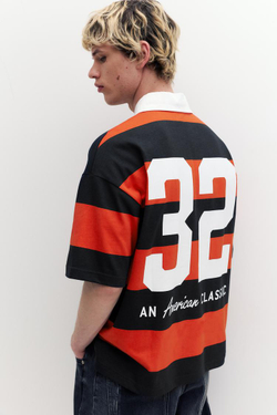 PULL&BEAR Поло в полоску с принтом «Goofy», полоски