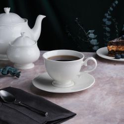 Чайная пара 250 мл белая d 10,4 см h7,6 см Aristocrat Noble [6]